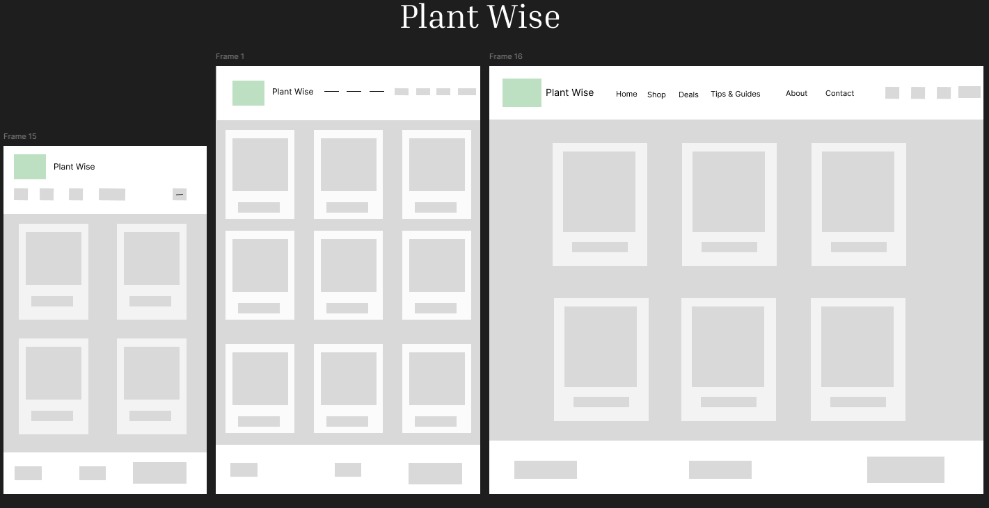 Screenshot of Wireframes Shop